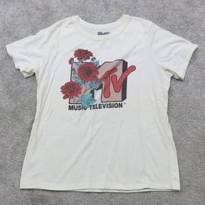 Cream MTV T-shirt size L